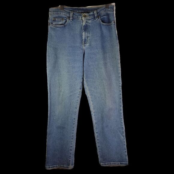 Style & Co Classic Cotton Blue Straight Leg Jeans - Picture 1 of 13